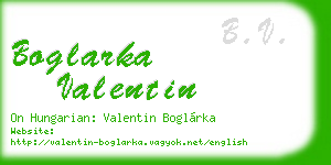 boglarka valentin business card